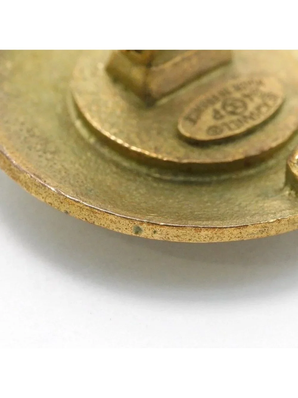 Chanel Earrings Vintage CC Logo Round